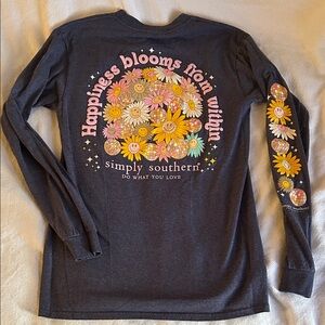 Simply Southern Shirt with Floral Accents